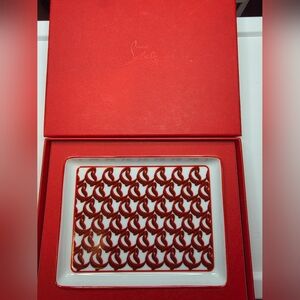 Christian Louboutin Red Monogram Small Accessory Tray!